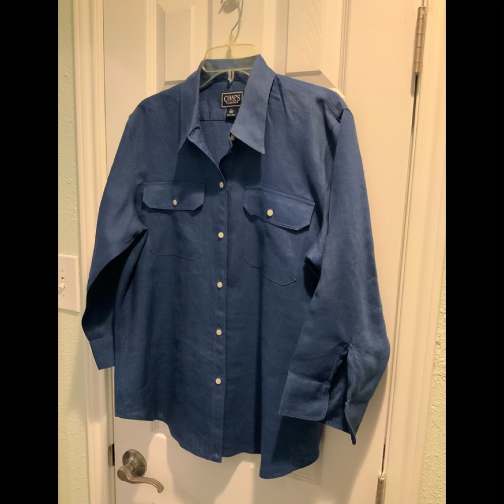 Ladies Chaps Linen Shirt Size XL